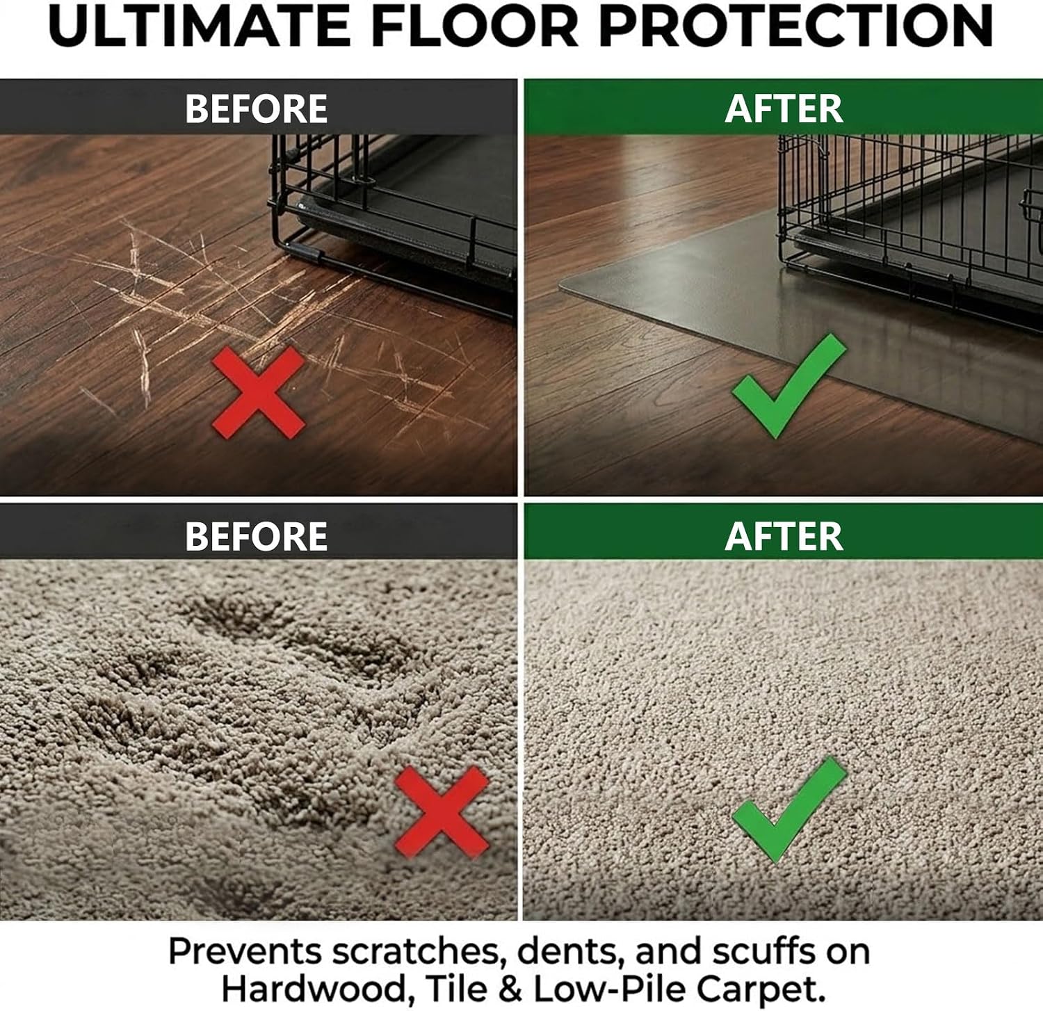 Frosted non-slip backing detail of Amoyttn pet floor mat