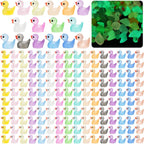 CRTWDMAN luminous mini resin ducks front view showcasing 240 pieces bulk pack