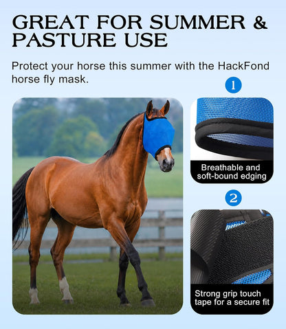 HackFond fly mask adjustable chin strap detail