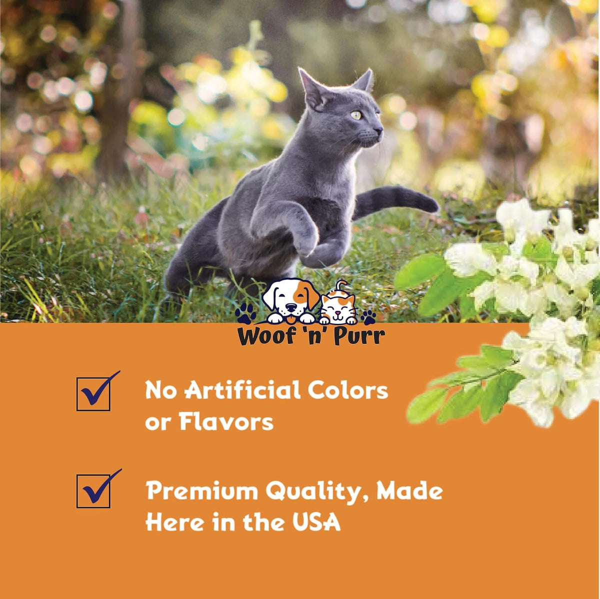 Woof 'n' Purr collagen drops for cat coat shine