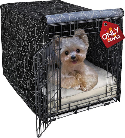 Explore Land Dog Crate Cover Heavy Duty Polyester Pet Kennel Sunshade Universal Fit for 42 inches Wire Cage (Black) - Image 10