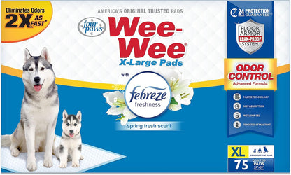 Four Paws Wee-Wee Odor Control with Febreze Freshness Pee Pads for Dogs & Puppies, Leak-Proof Dog Housebreaking Potty Training Floor Protection, Spring Fresh Scent, 22" x 23", 50 Count - Image 12