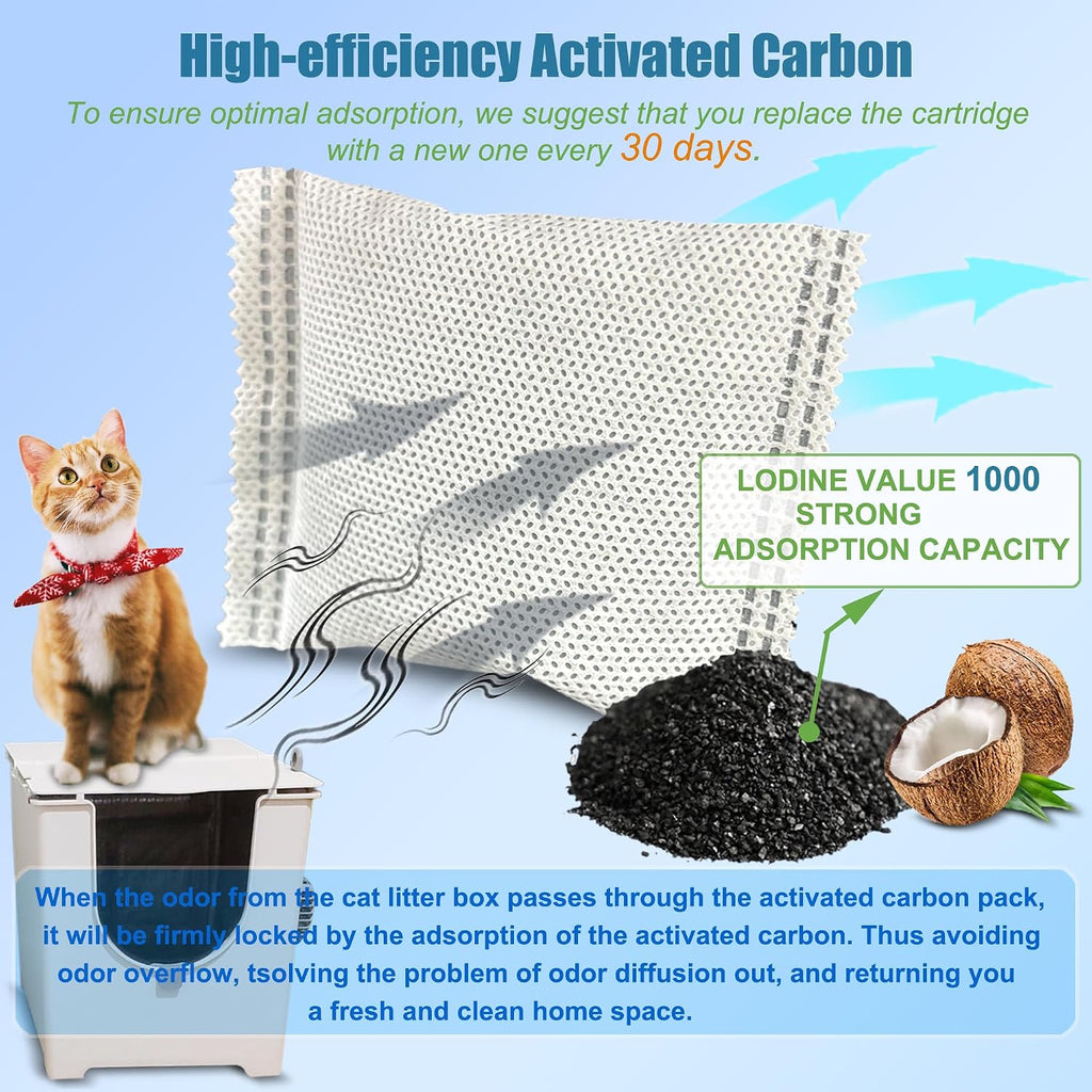 Activated carbon air purifier refills pack of twelve showing texture and thickness