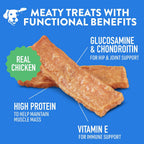 Close up of Dogswell hip and joint jerky strips