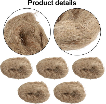 Close up of soft jute fibers for bird cage bedding