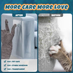 Single sided sticky cat claw protector demonstrating traceless adhesive