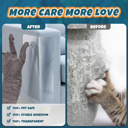 Single sided sticky cat claw protector demonstrating traceless adhesive