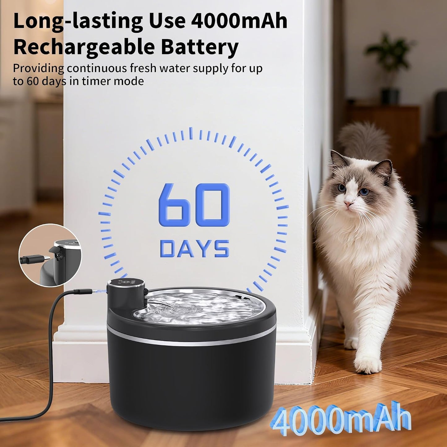 Cat water fountain filtration system components