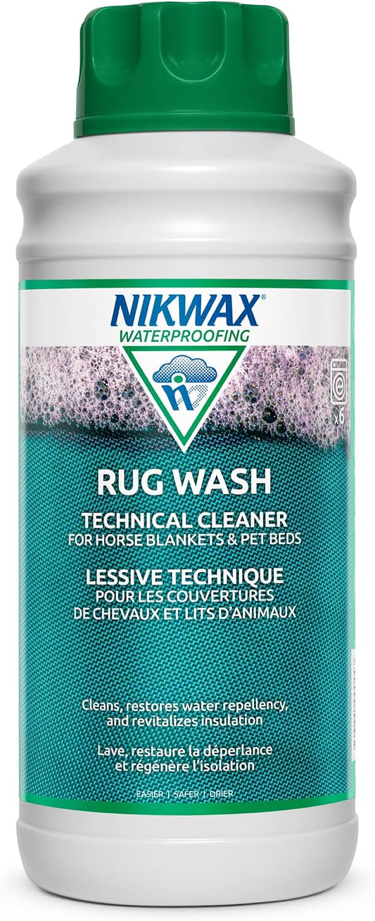 Nikwax Rug Wash front view bottle for horse blanket cleaning