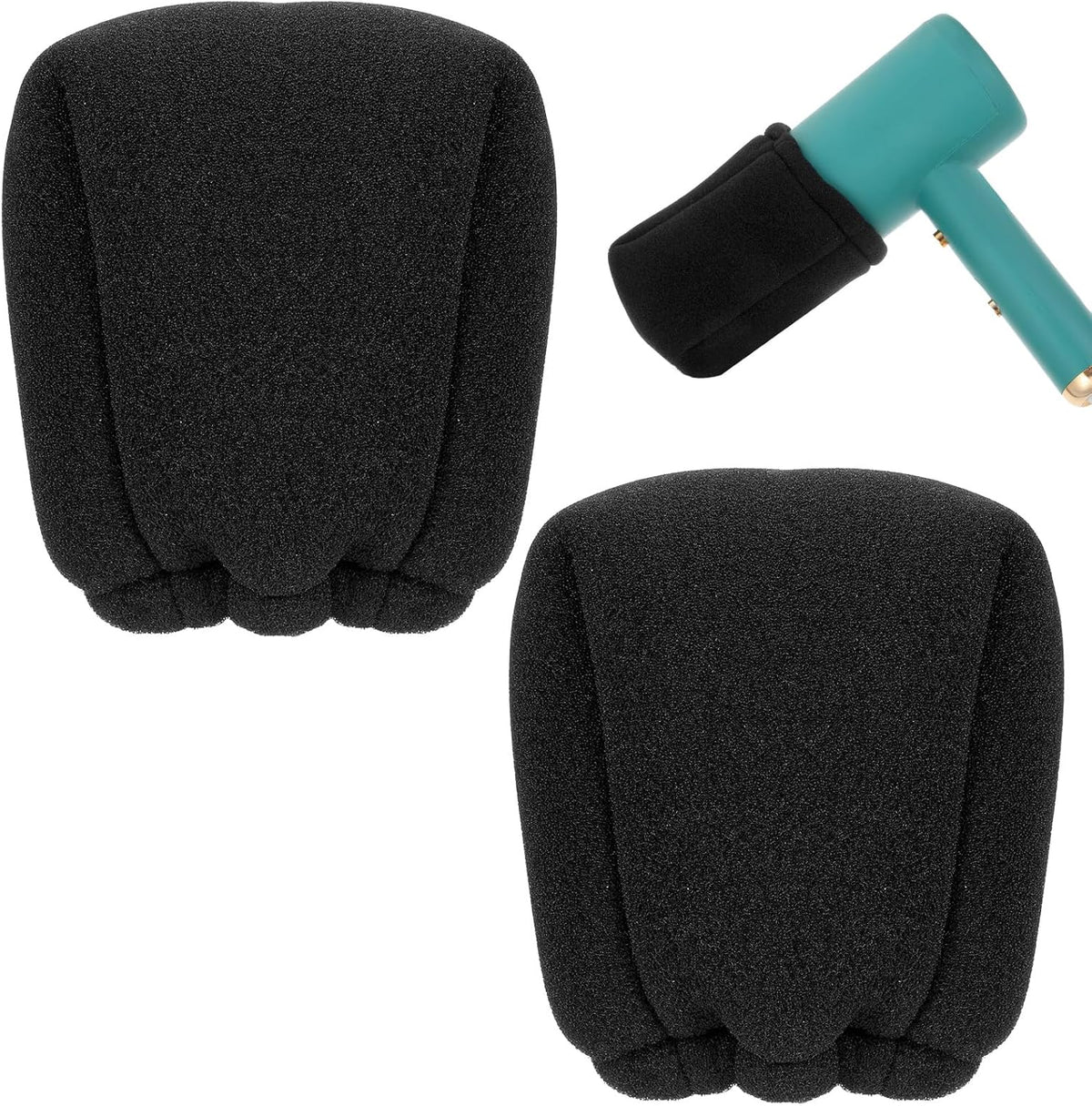 Generic universal diffuser hair dryer attachment front view showing heat-resistant black foam construction.