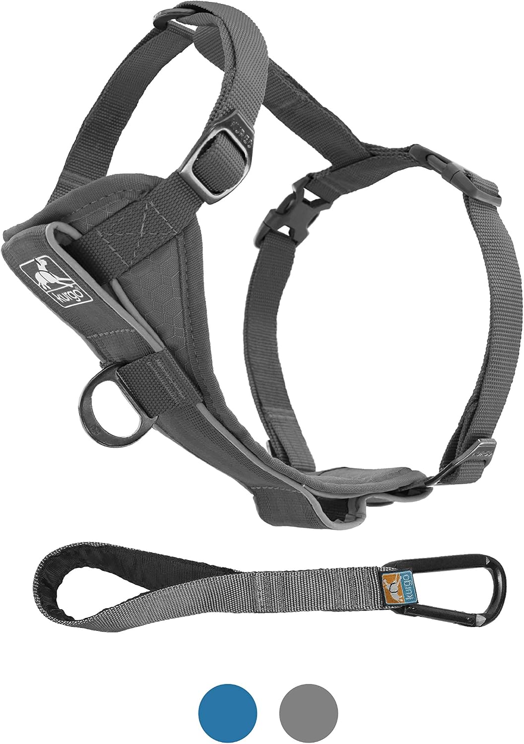 Kurgo Tru-Fit dog harness showing front no-pull D-ring attachment
