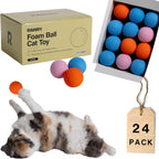 Rawry Foam Ball Cat Toy Set - 12 Lightweight Firm Foam Balls for Indoor Cats & Kittens | Ideal for Batting, Swatting & Chasing | Non-Toxic, Indoor Play | Supervised Use Recommended (12 Pack, Orange) - Image 10