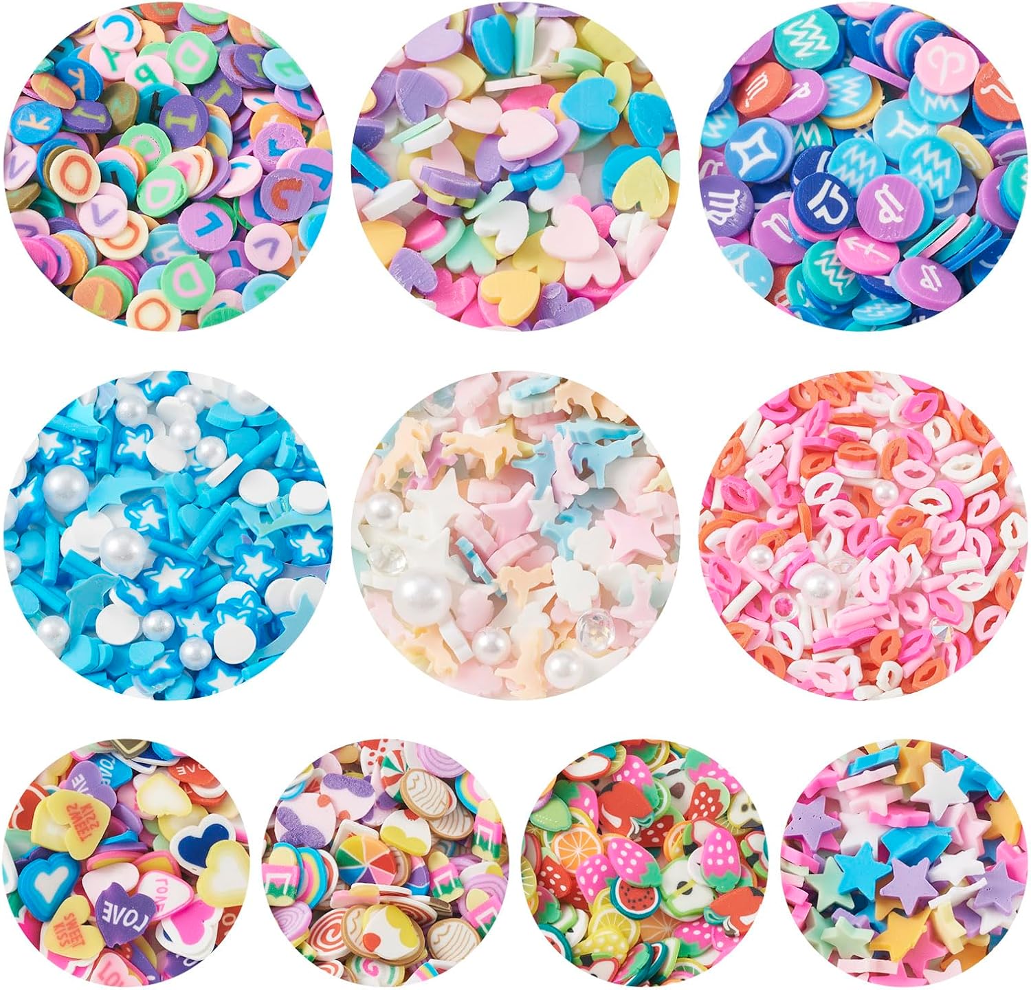 Spritewelry 3D polymer clay nail art slices front view of 70 gram box