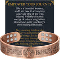 Jecanori Copper Bracelet for Men front view showing Tree of Life design.