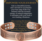Jecanori Copper Bracelet for Men front view showing Tree of Life design.