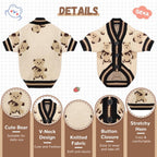 ABRRLO premium pet clothes beige warm doggy knitwear flat lay view