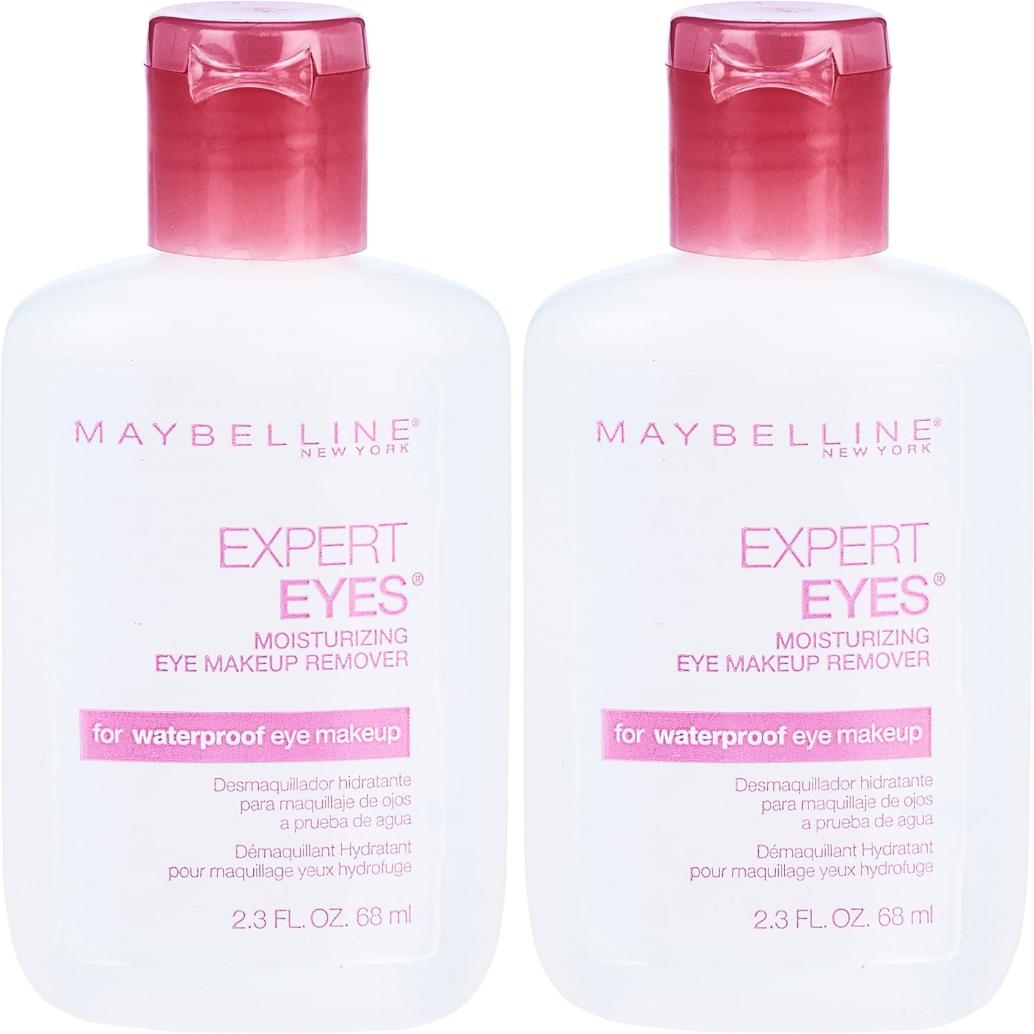 Maybelline New York Expert Eyes Moisturizing Eye Makeup Remover 2 Count front view