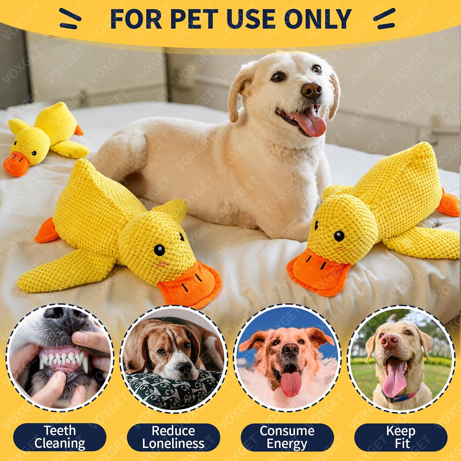 Voxget calming duck toy packaging and product design