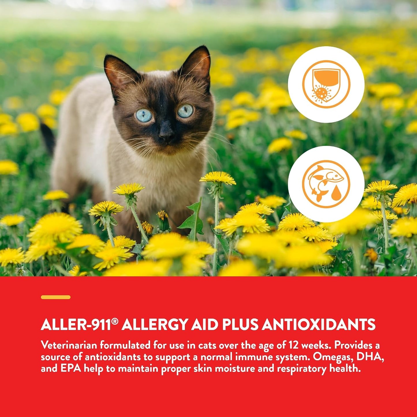 NaturVet Aller-911 immune support for cats packaging