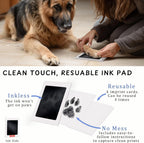 MYPAWLETS pet memorial frame kit showcasing the personalization tools and alphabet stamps for clay customization