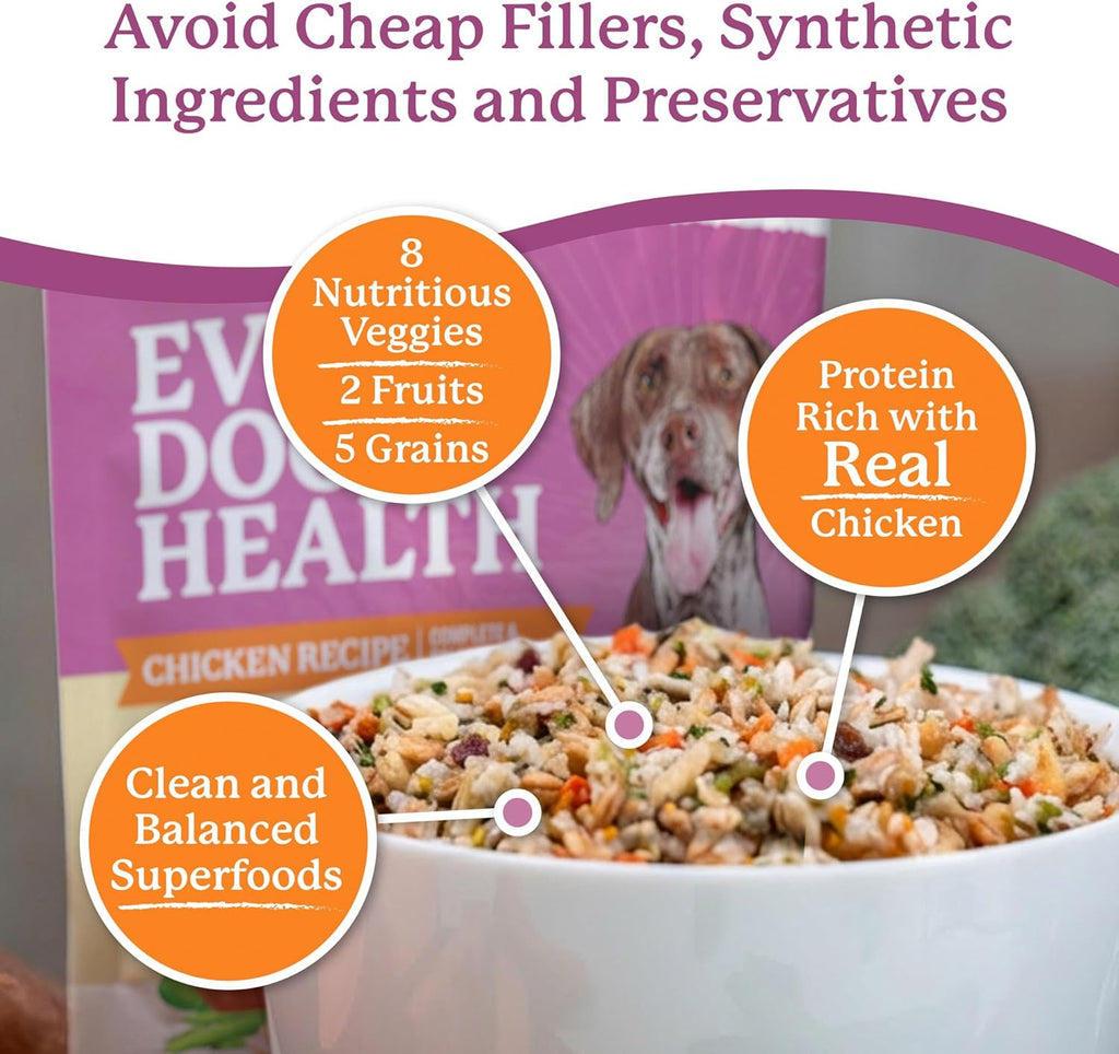 Bowl of prepared Dr. Harvey's Every Dog Health rehydrated dog food