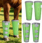 Reflective Horse Fly Boots Set of 4, Loose Fitting Leggings for Horses, Equine Fly Leg Wraps Socks for 4 Legs, Breathable Adjustable and Universal Fit, Reliable Stay Put and on (Blue) - Image 12