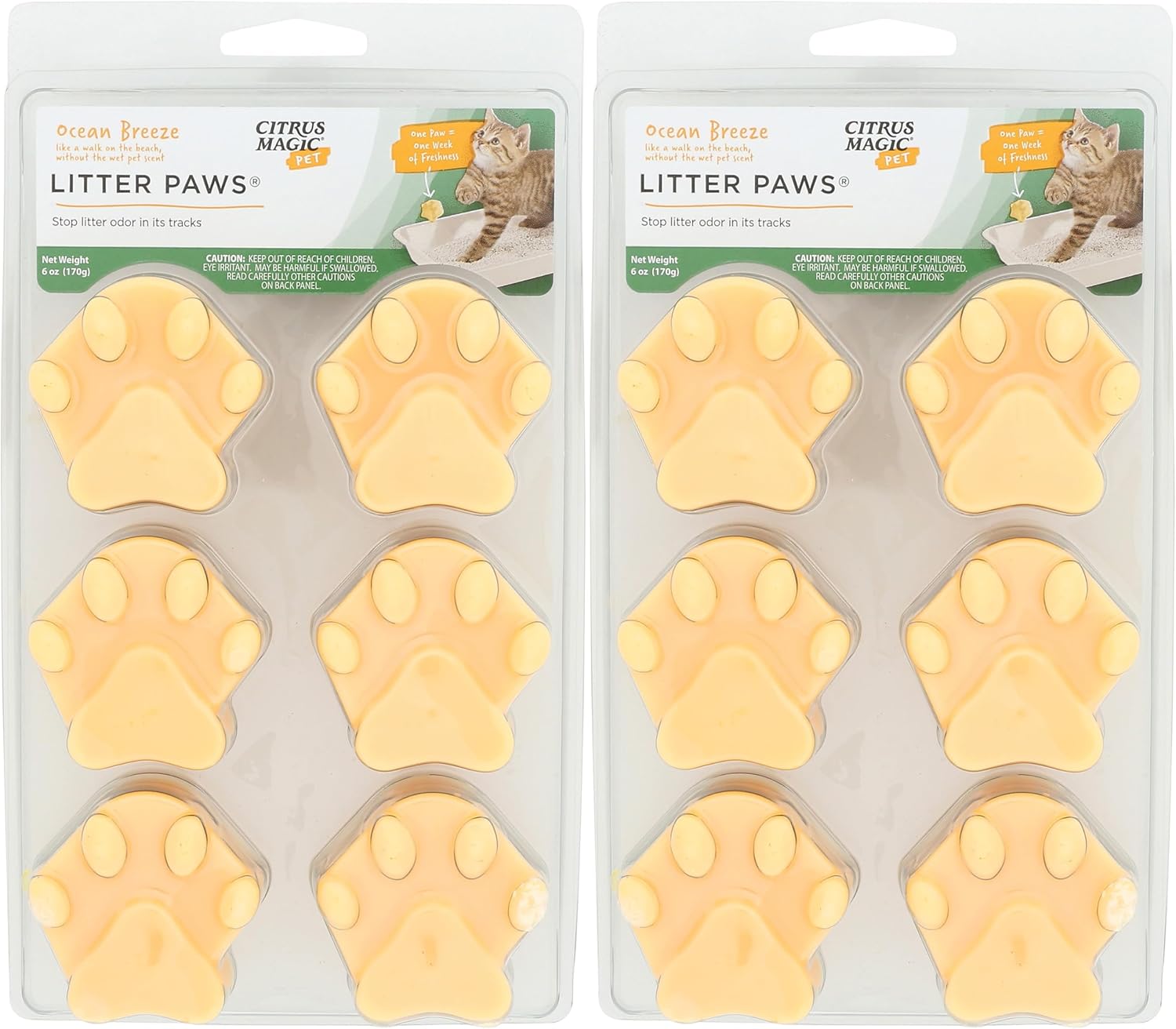 Citrus Magic Pet Odor Eliminator Litter Paws, Fresh Linen, 6-Count - Image 11