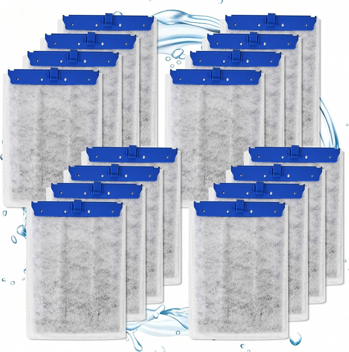 Casuenia large aquarium filter cartridges front view showing double sided mesh