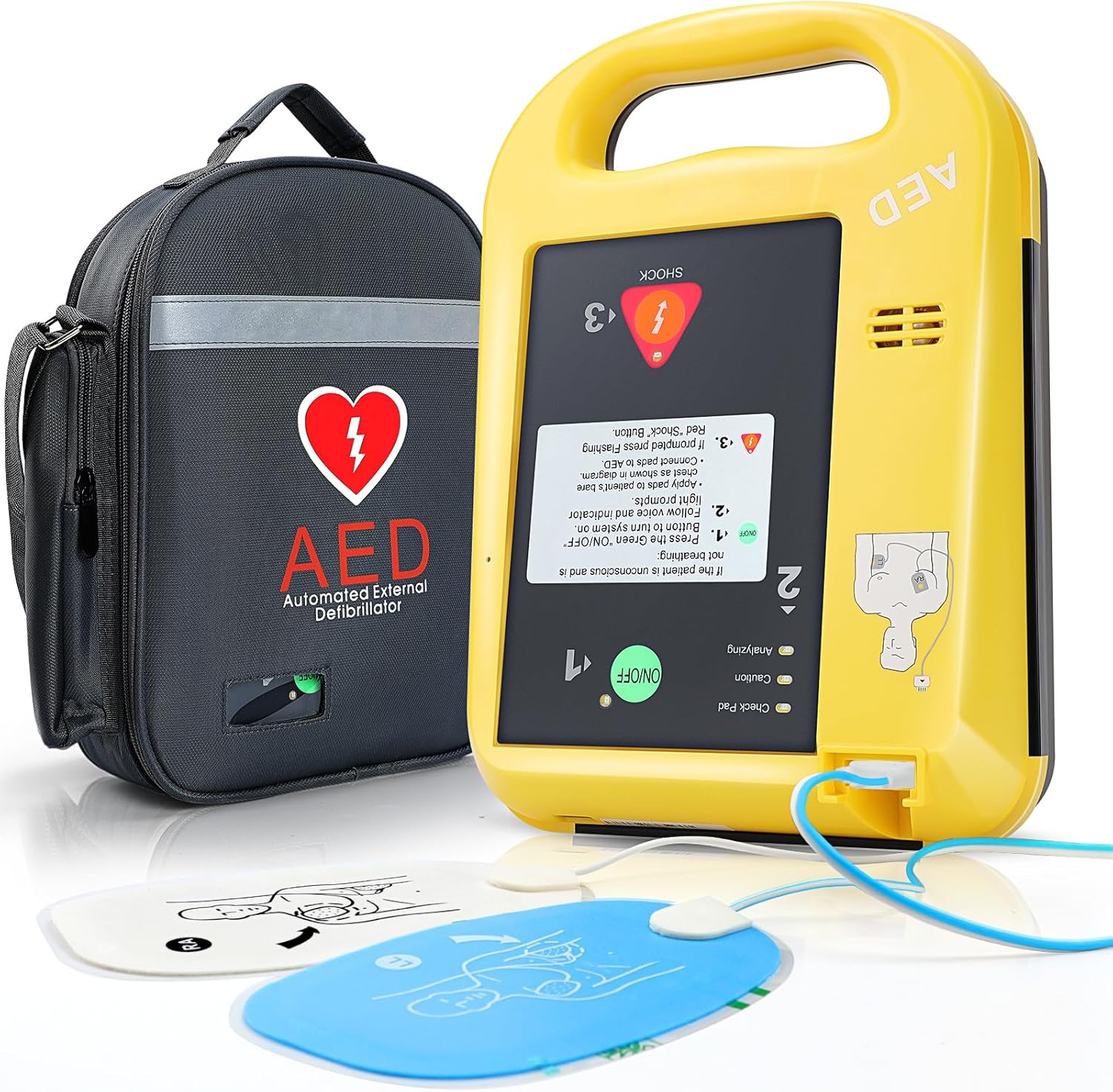 JIALANRW Automatic External Defibrillator front view portable medical equipment