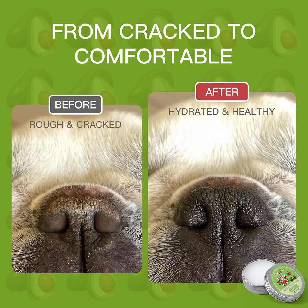 Natural lick safe pet paw moisturizer with cleaning wipes