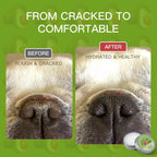 Natural lick safe pet paw moisturizer with cleaning wipes