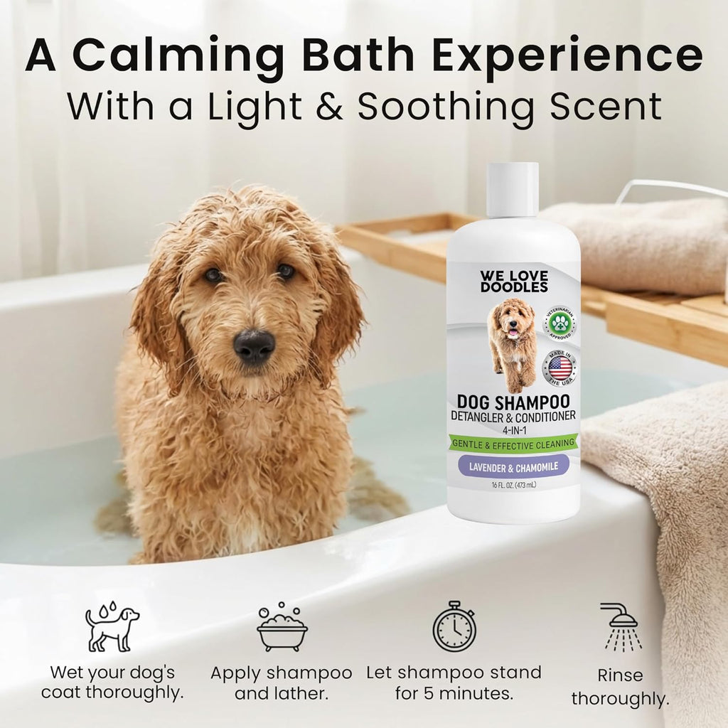 Premium USA imported We Love Doodles four in one dog wash