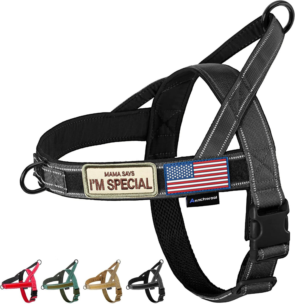 Annchwool No Pull Dog Harness with Soft Padded Handle,Reflective Strip Escape Proof and Quick Fit to Adjust Dog Harness,Easy for Training Walking for Small & Medium and Large Dogs(Brown,L) - Image 10