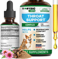 Tobydic Dry and Wet Kennel Cough Natural Relief bottle front view showing herbal respiratory liquid supplement for pets.