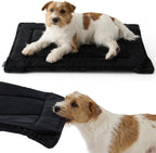 Bedsure Chew Resistant XL Dog Bed - Chew Proof Dog Crate Pad Machine Washable Durable Kennel Mat for Chewers with Reinforced Corners, Black, 41x27 in - Image 11