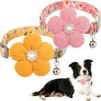 Small Dog Collar with Flower, Spring Dog Collar for Girl Dog Collars for Small Dogs Cute Dog Collar with Bell, Adjustable Length - Image 14