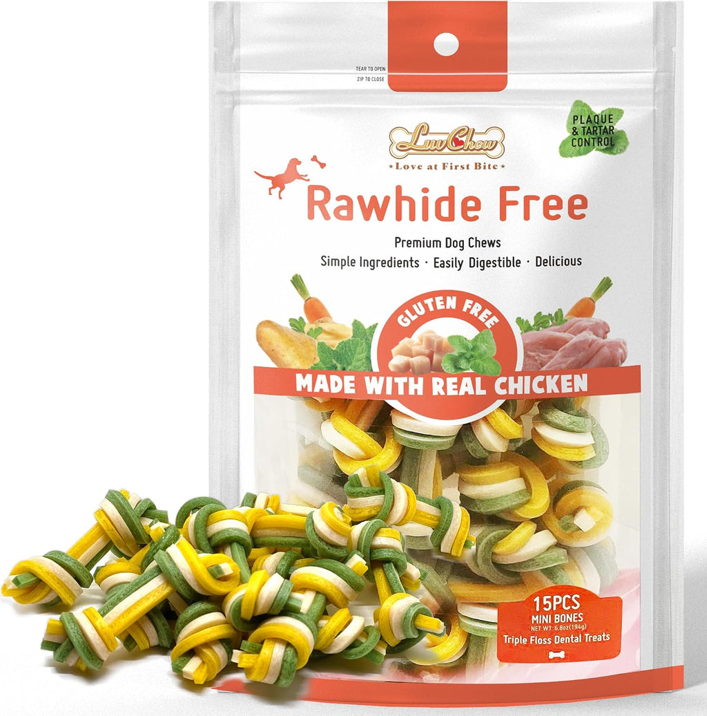 LuvChew Premium Peanut Butter Dog Chew Bones, Rawhide Free, Gluten Free, Made with Limited Ingredients, Delicious, Healthy, Highly Digestible (MINI 18pcs/Pack) - Image 10