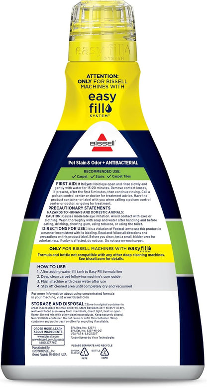 Bissell Pet Stain and Odor 2 in 1 formula bottles pack of 2