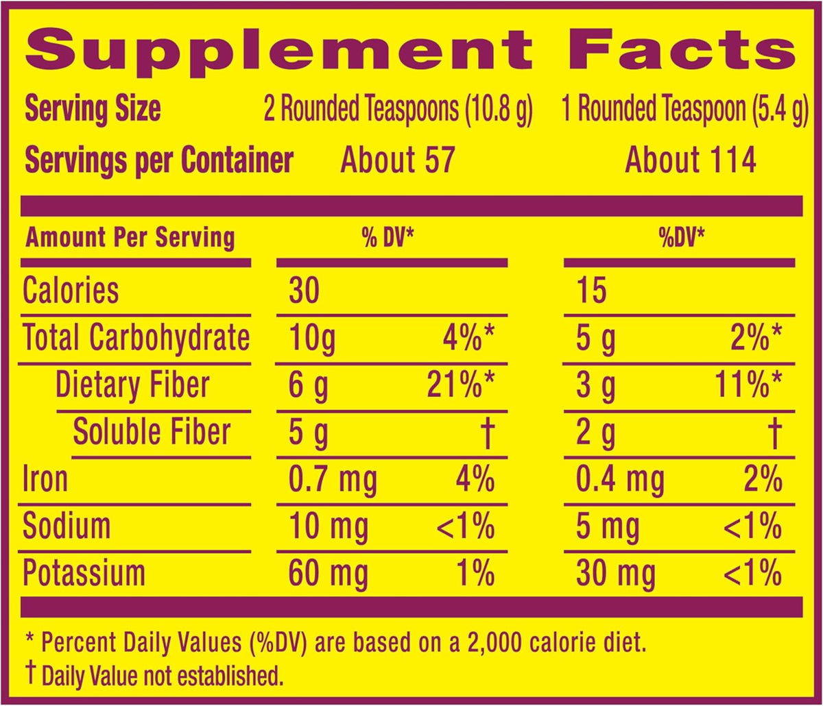 Metamucil, Daily Psyllium Husk Powder Supplement, Sugar-Free Powder, 4-in-1 Fiber for Digestive Health, No Added Sweetener, 114 teaspoons - Image 7