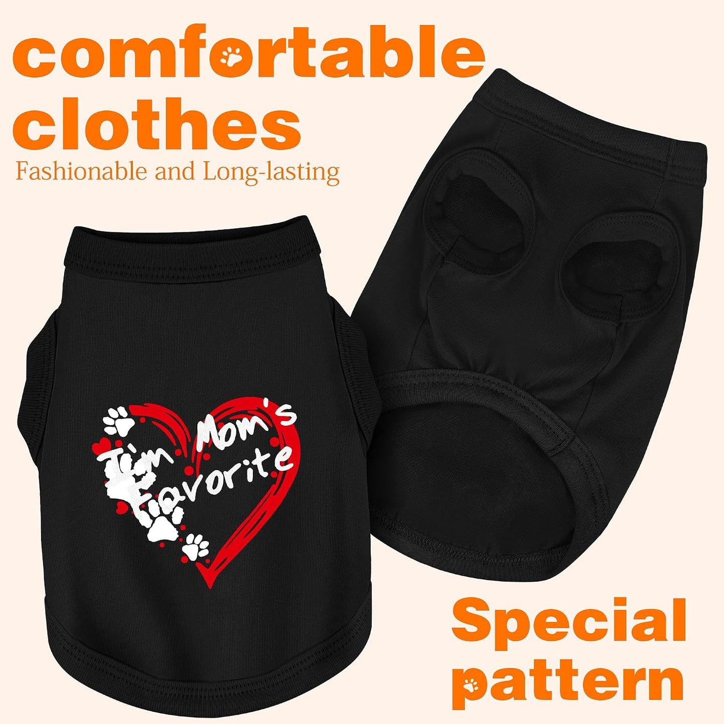 Paiaite dog tank top with heart and paw graphics