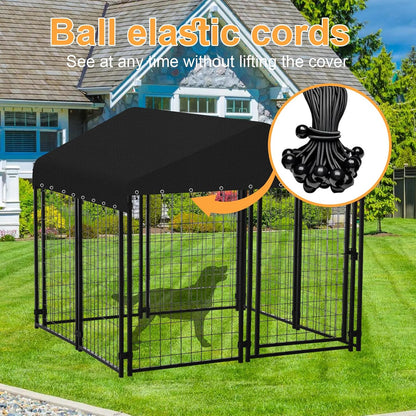 UV resistant dog kennel canopy silver lining underside view