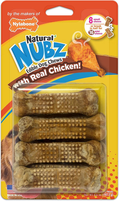 Nylabone Nubz Natural Dog Treats for Small Breeds, Long Lasting Chew Bones Made in USA, Chicken Flavor Breath Freshener Dental Chews, Small Dog Bones, Up to 30 lbs. (36 Count) - Image 15