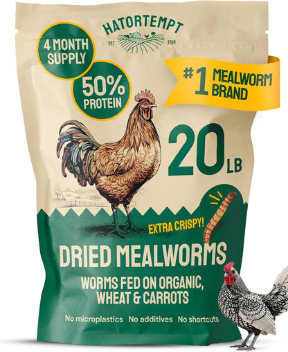 Hatortempt Bulk Dried Mealworms - 5 Lb Bag - Dried Mealworms for Chickens, Ducks & Wild Birds - High-Protein Chicken Feed & Bird Food - Image 10