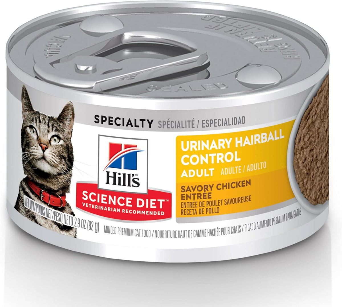 Hill's Science Diet Adult Urinary & Hairball Control Wet Cat Food, Chicken Minced, 2.9 oz. Cans, 12-Pack - Image 15