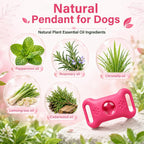 Cijoaui adjustable water resistant pet pendant with three botanical refills.
