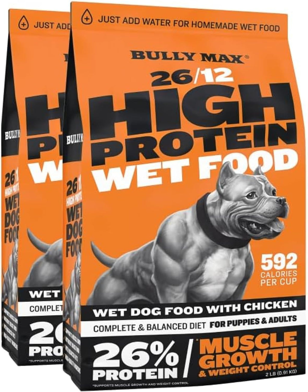 Bully Max Wet Dog Food for Adults & Puppies - Dehydrated High Protein Instant Fresh Soft Dog Food with Chicken - Healthy Muscle Growth for Small & Large Breeds - 2 Dry Pounds (Makes 5.5 lbs. Wet Food) - Image 11