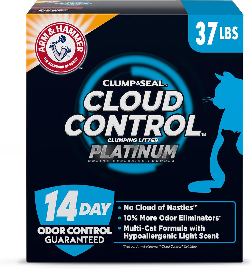 ARM & HAMMER Clump & Seal SLIDE Platinum Multi-Cat Clumping Cat Litter, Easy Clean Technology with No Scrubbing, 14-Day Odor Control, 37 lbs - Image 11