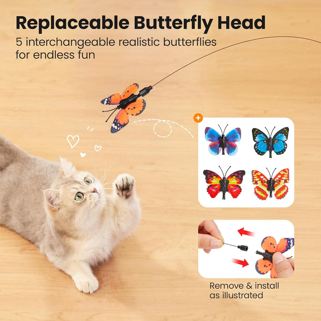 Replacement butterfly parts for the interactive 360 degree irregular movement toy.