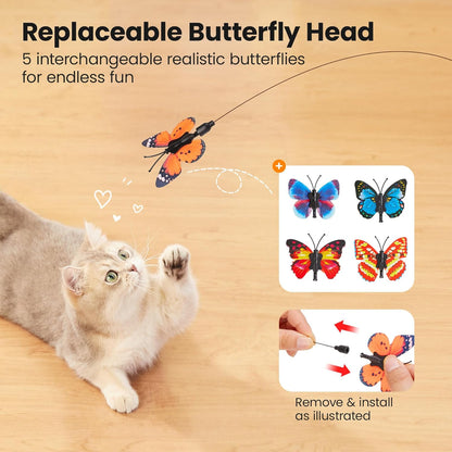 Replacement butterfly parts for the interactive 360 degree irregular movement toy.