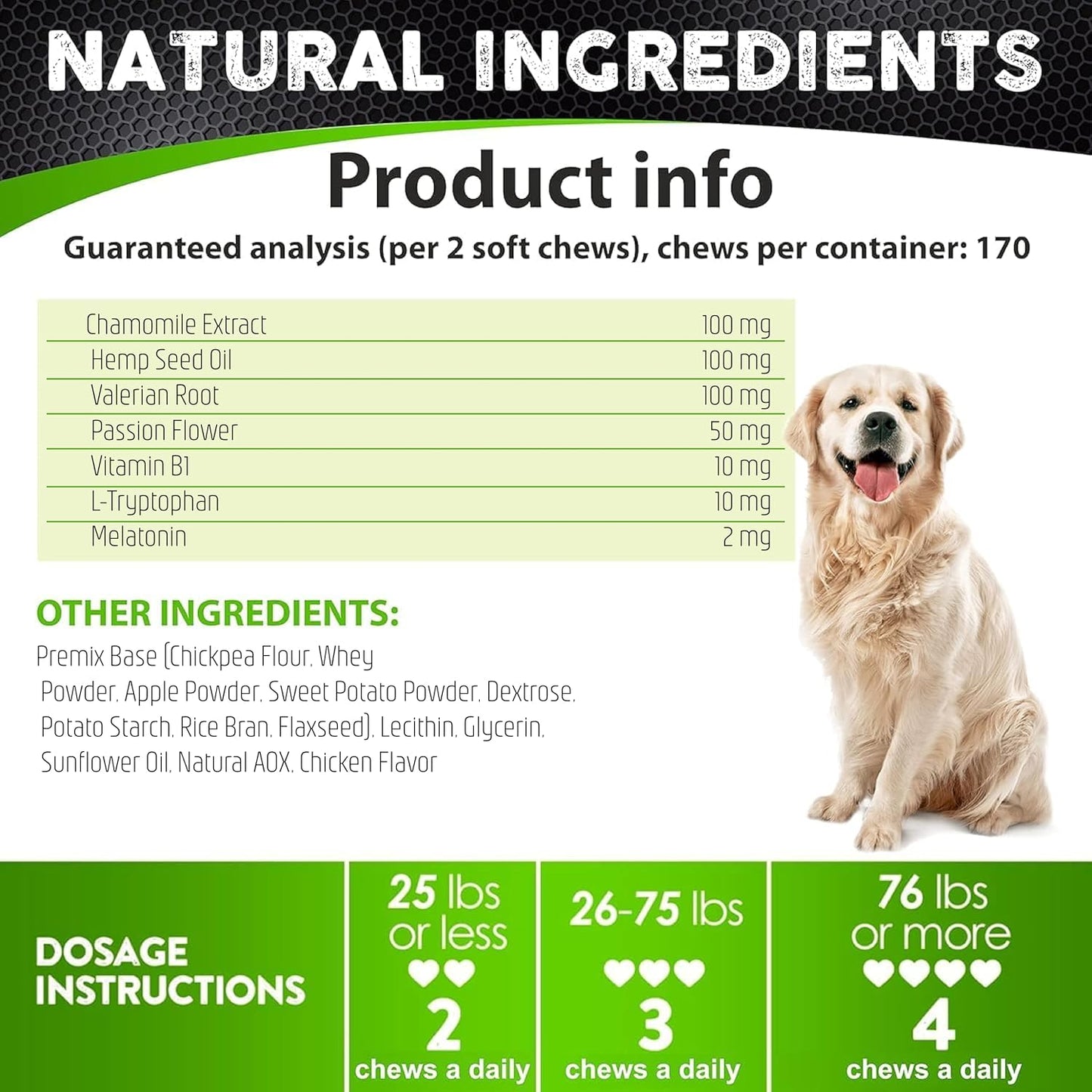 Melatonin and valerian root pet relaxation supplement benefits.